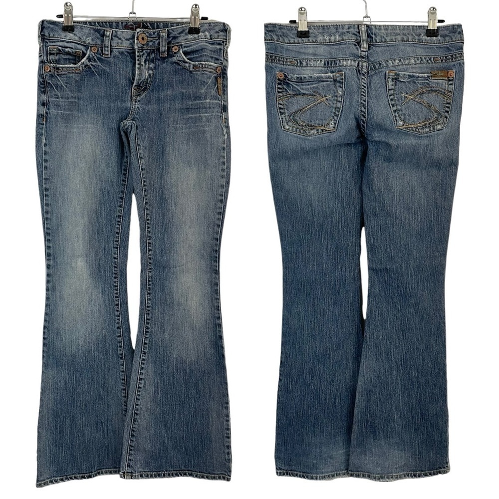 Vtg Silver Jeans Flare Leg Womens 26/33 Light Blue Cinder 2000s Y2K Low Rise